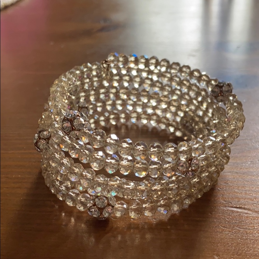 Clear dreaded wrap bracelet